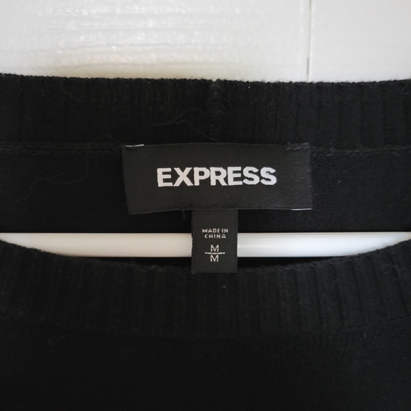 Express black crop zipper sweater - Picture 3 of 4